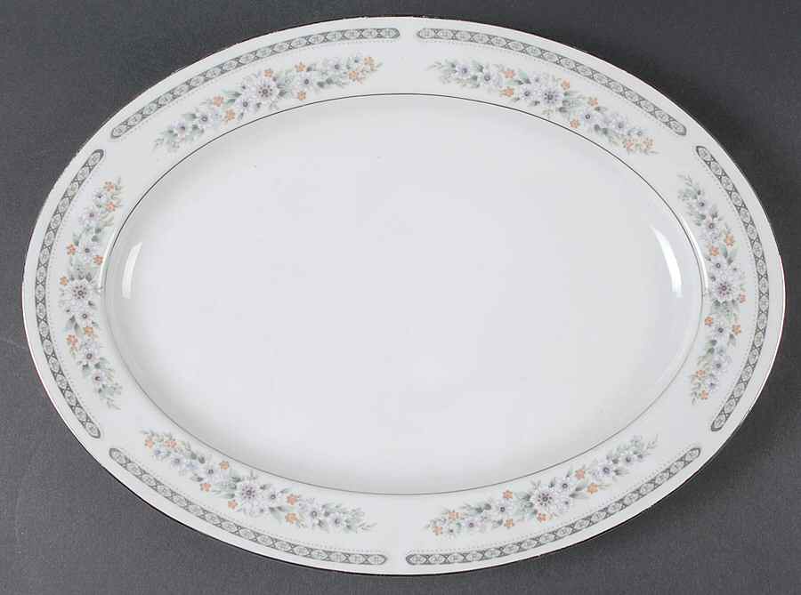Monarch 14" Oval Serving Platter by Fine China of Japan-1