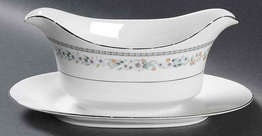 Monarch Gravy Boat with Attached Underplate by Fine China of Japan-1