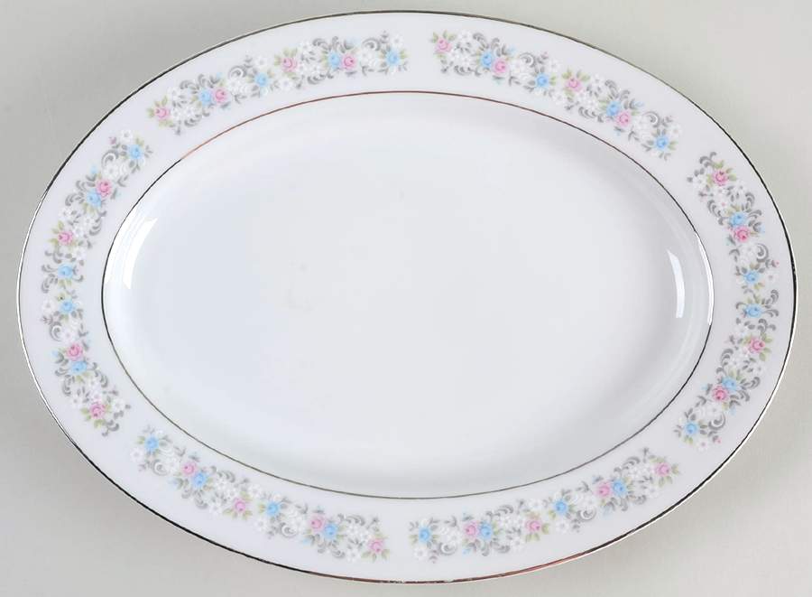 Montego 12" Oval Serving Platter by Fine China of Japan-1