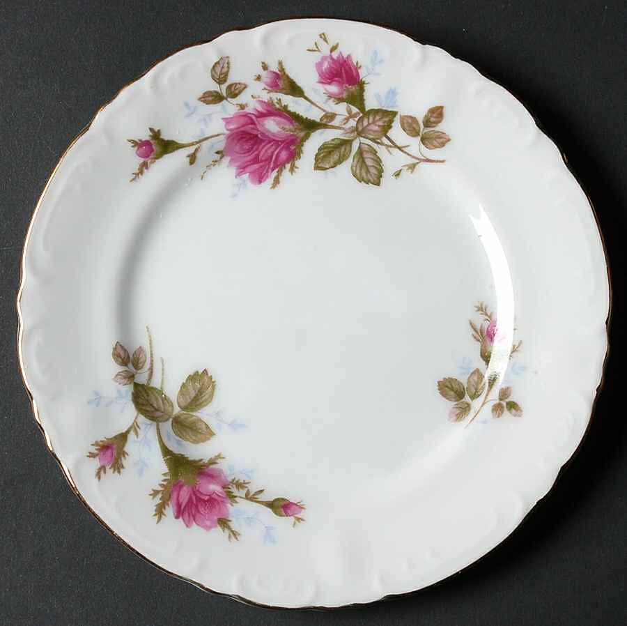 Moss Rose Bread & Butter Plate by Fine China of Japan-1