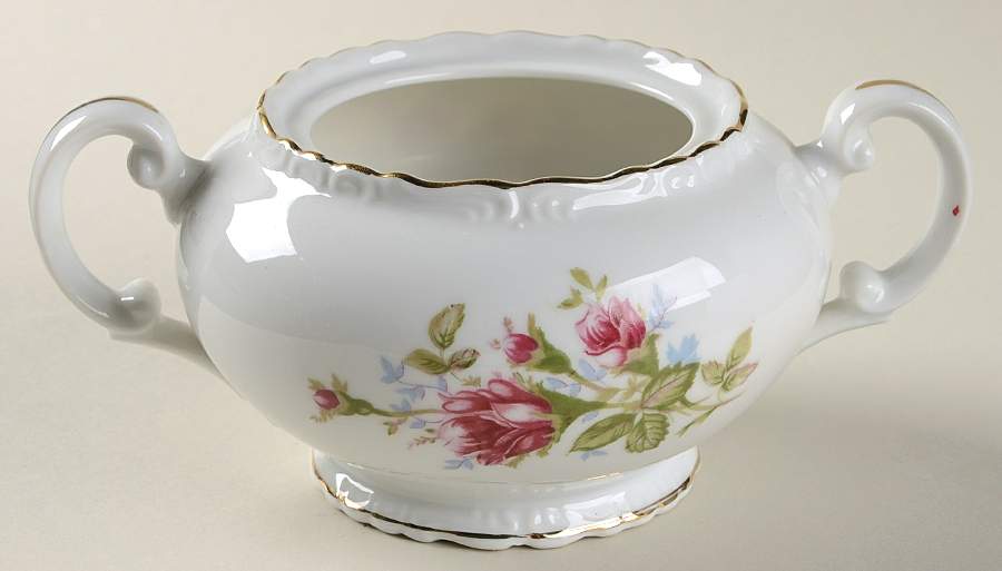 Moss Rose Sugar Bowl No Lid by Fine China of Japan-1