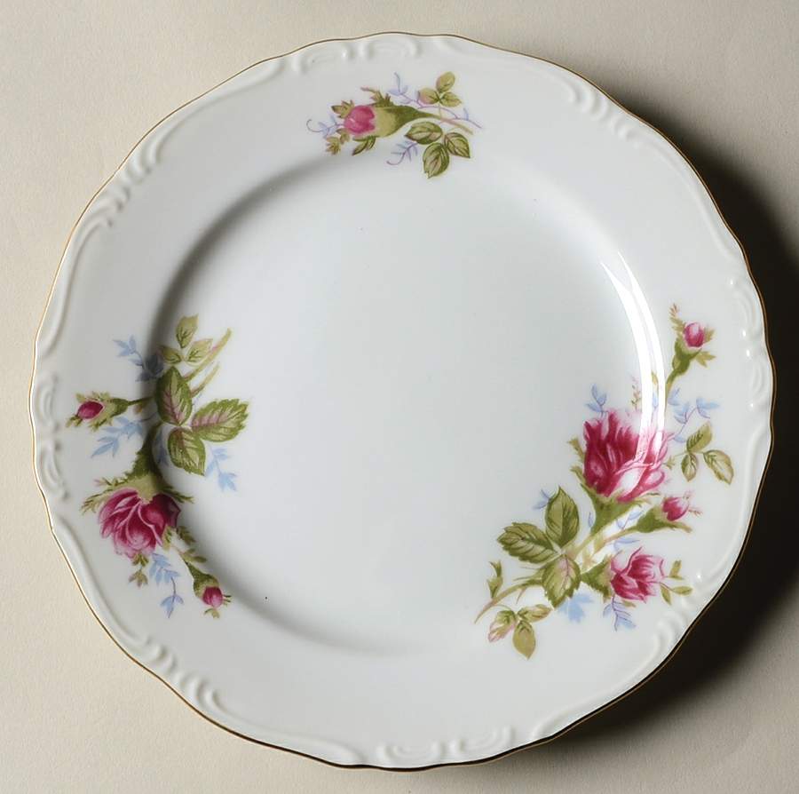 Moss Rose Bread & Butter Plate by Fine China of Japan-1