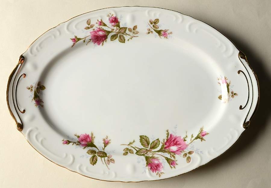 Moss Rose 12" Oval Serving Platter by Fine China of Japan-1