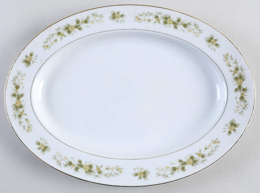 Natalie 12" Oval Serving Platter by Fine China of Japan-1