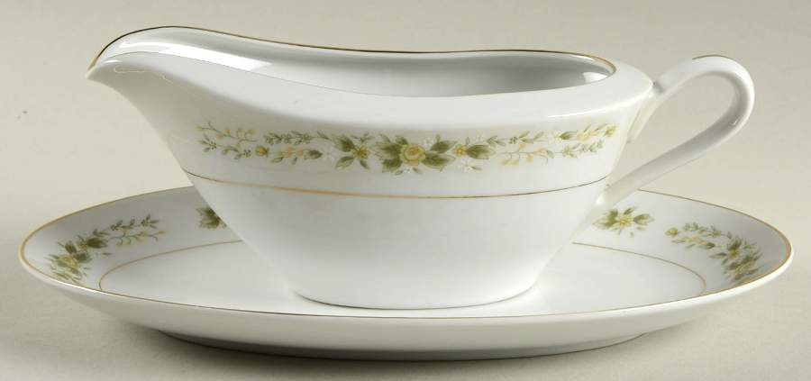 Natalie Gravy Boat & Underplate by Fine China of Japan-1