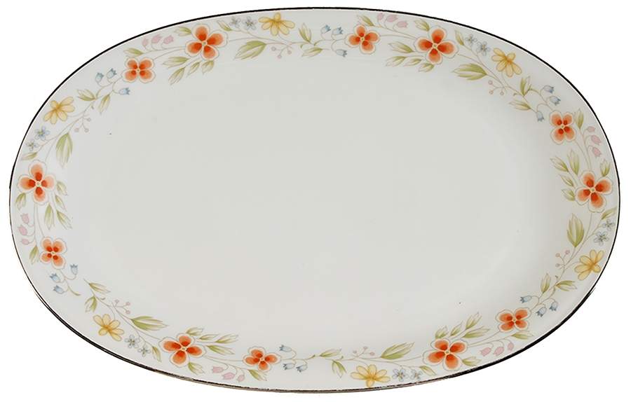 Petite Flowers 13" Oval Serving Platter by Fine China of Japan-1
