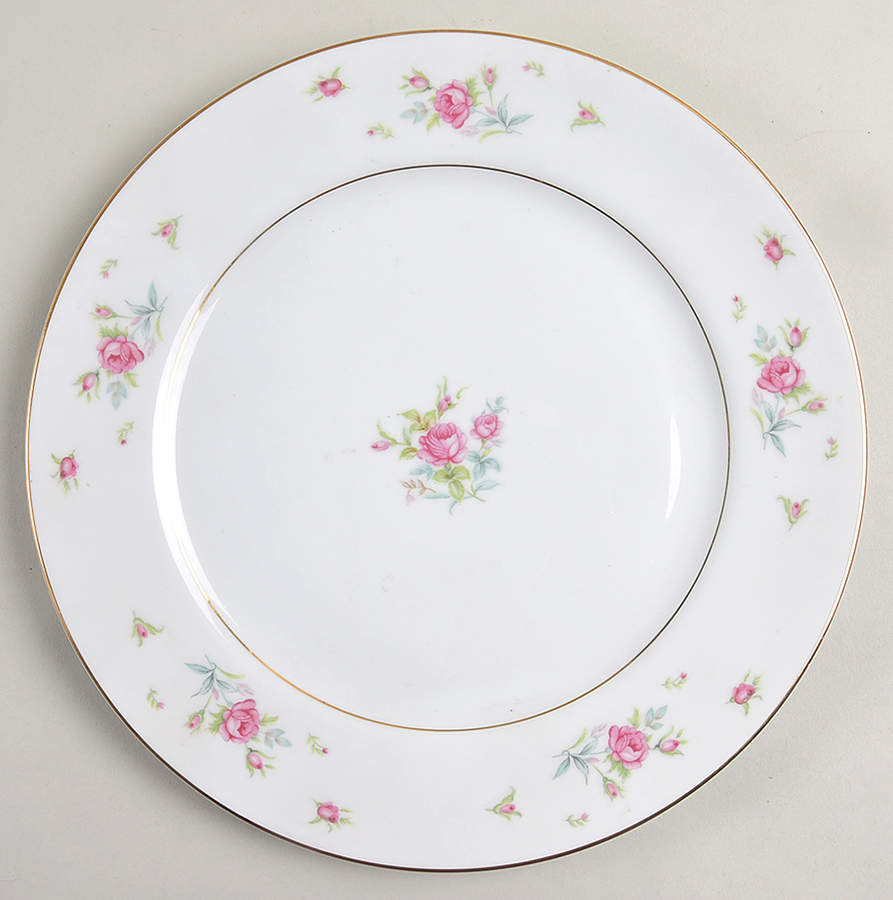 Petite Rose Dinner Plate by Fine China of Japan-1