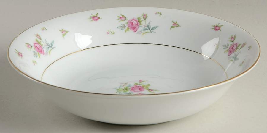 Petite Rose 9" Round Vegetable Bowl by Fine China of Japan-1