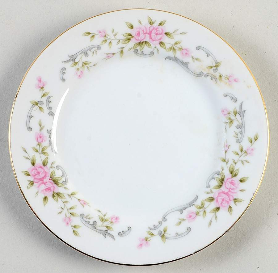 Pink Rose Bread & Butter Plate by Fine China of Japan-1