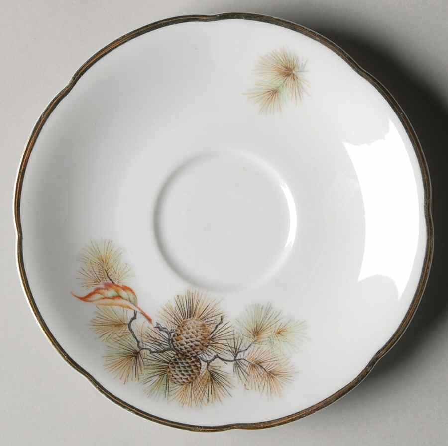 Pine Tree Saucer by Fine China of Japan-1