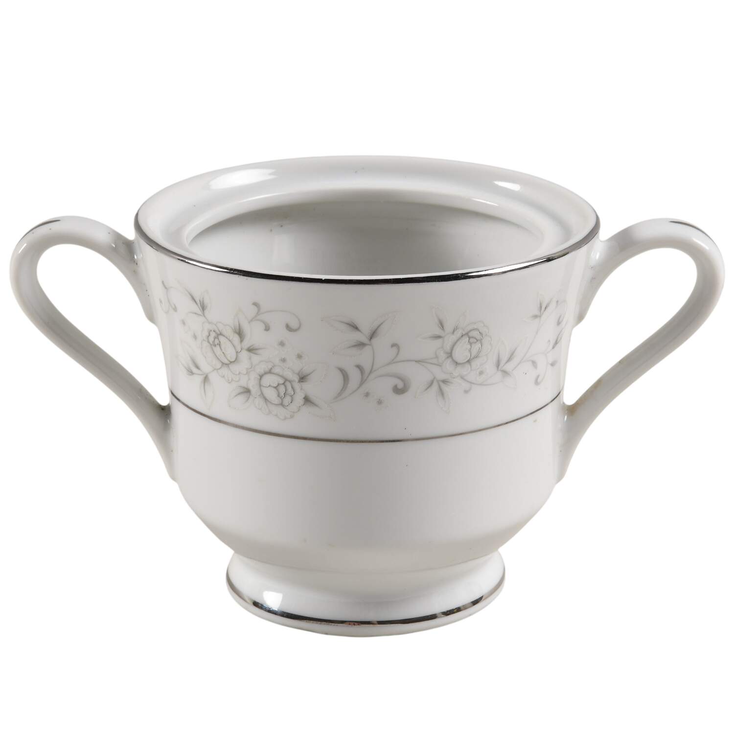 Platinum Rose Sugar Bowl No Lid by Fine China of Japan-1