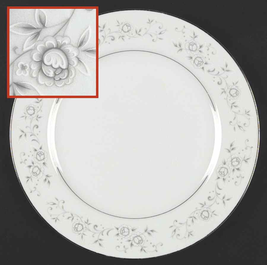 Platinum Rose Dinner Plate by Fine China of Japan-1