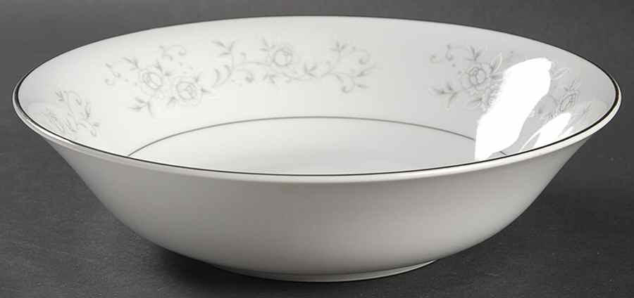 Platinum Rose 9" Round Vegetable Bowl by Fine China of Japan-1