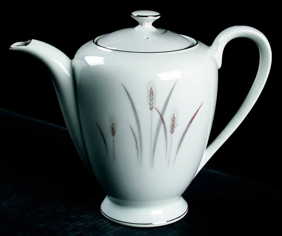 Platinum Wheat Coffee Pot & Lid by Fine China of Japan-1