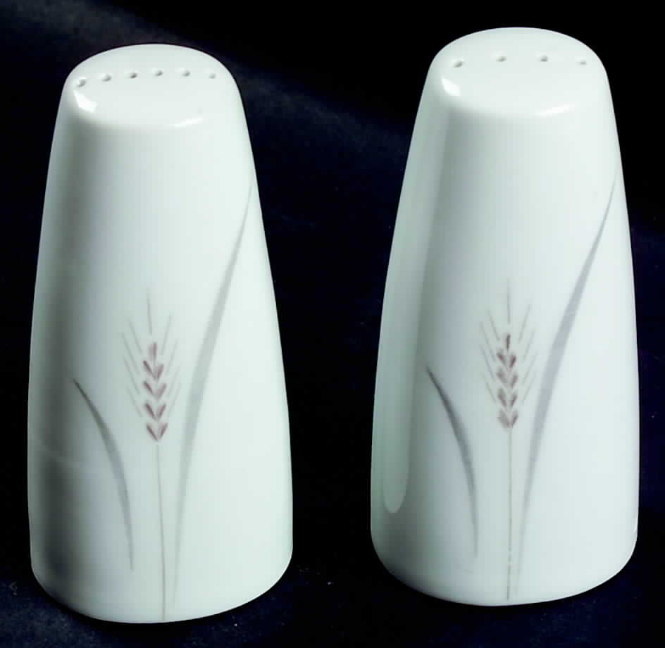 Platinum Wheat Salt & Pepper Set by Fine China of Japan-1