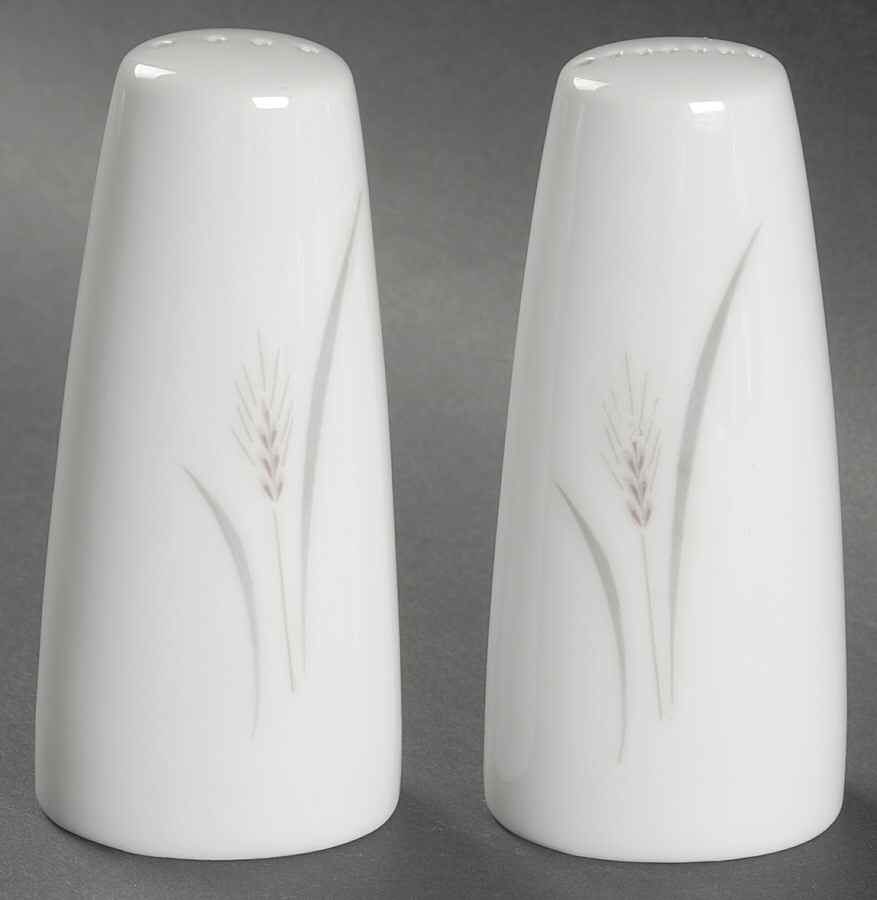 Platinum Wheat Salt & Pepper Set by Fine China of Japan-1