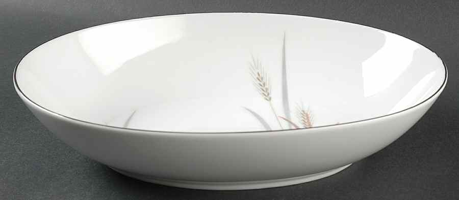 Platinum Wheat 10" Oval Vegetable Bowl by Fine China of Japan-1