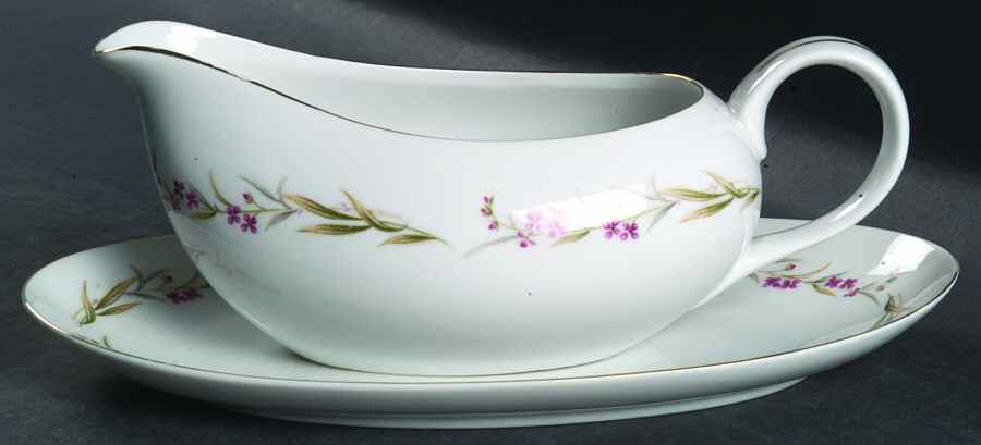 Prestige Gravy Boat & Underplate/Relish by Fine China of Japan-1
