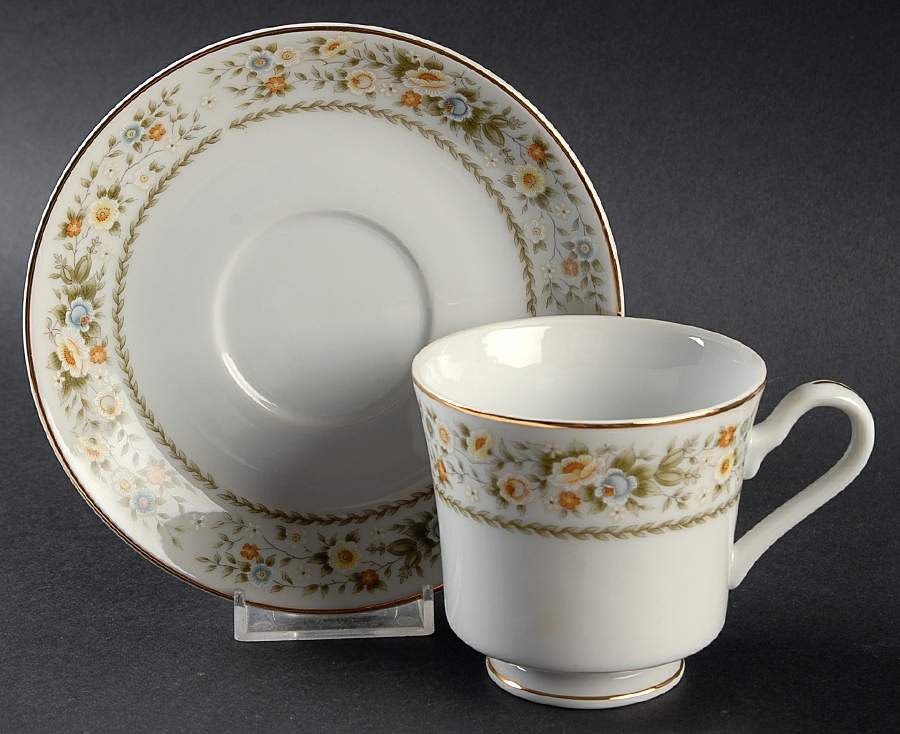 Priscilla Footed Cup & Saucer Set by Fine China of Japan-1