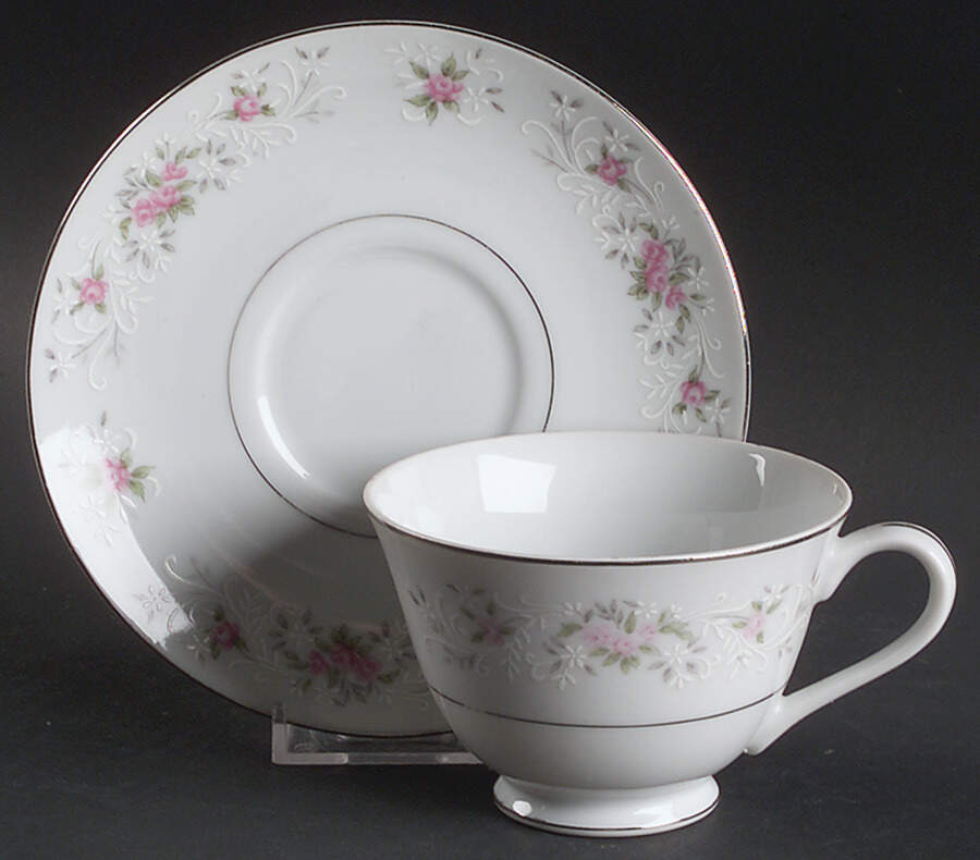 Primrose Footed Cup & Saucer Set by Fine China of Japan-1