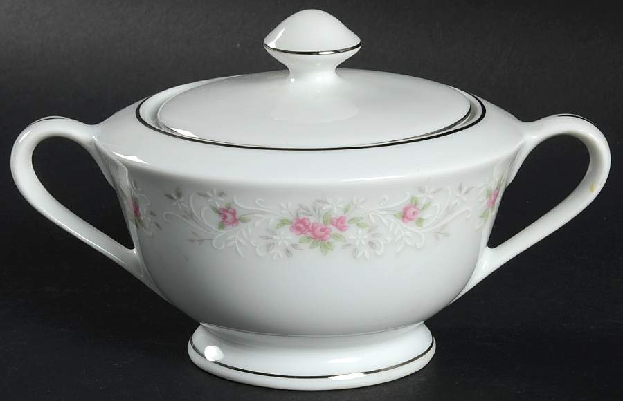 Primrose Sugar Bowl & Lid by Fine China of Japan-1
