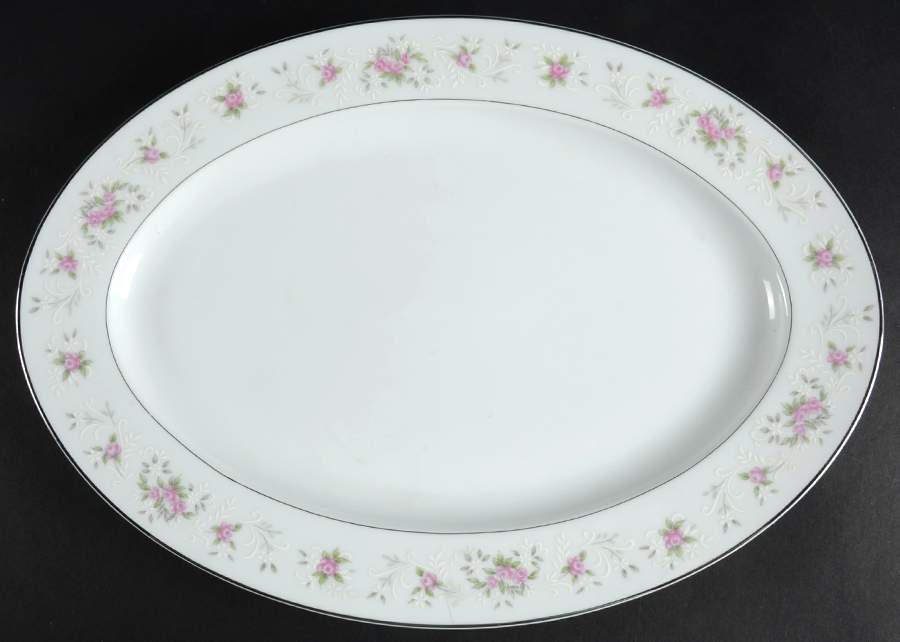Primrose 14" Oval Serving Platter by Fine China of Japan-1