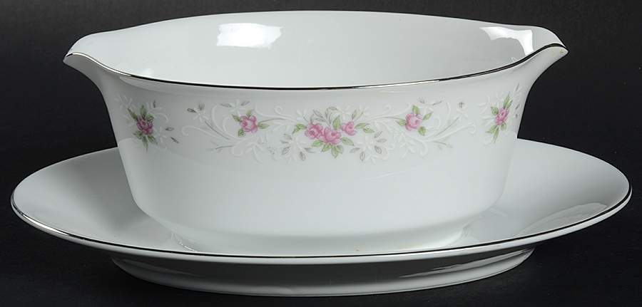 Primrose Gravy Boat with Attached Underplate by Fine China of Japan-1
