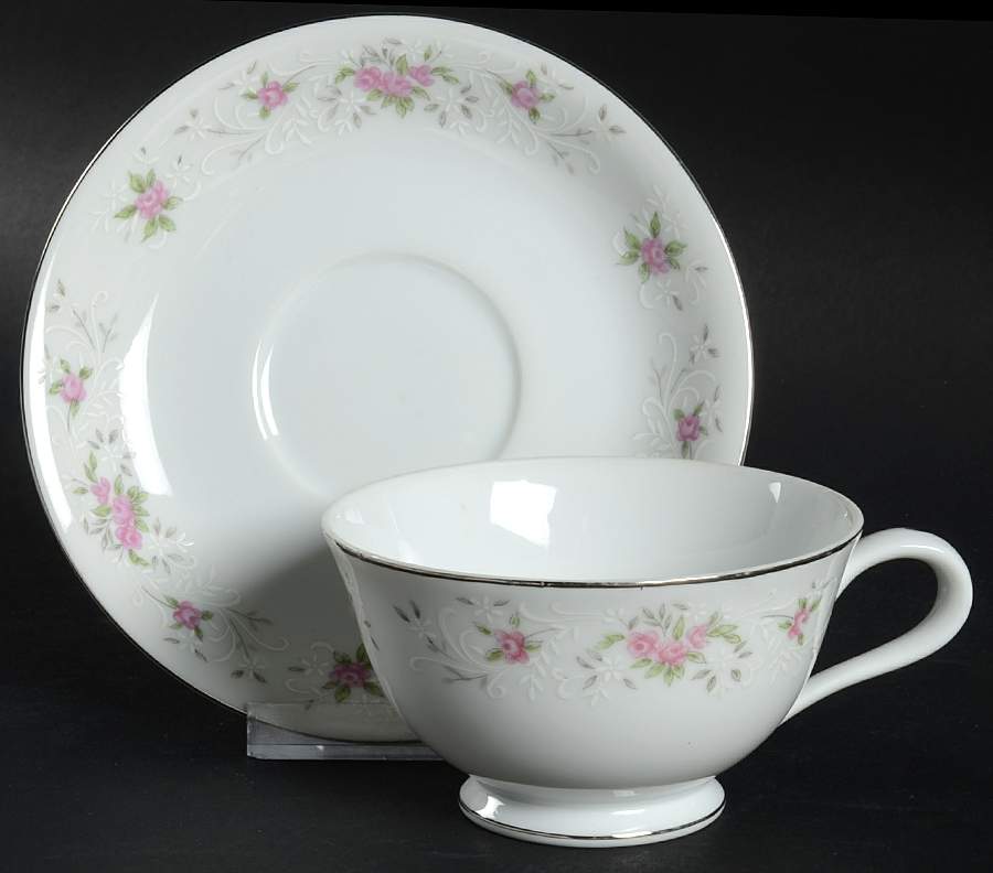 Primrose Footed Cup & Saucer Set by Fine China of Japan-1