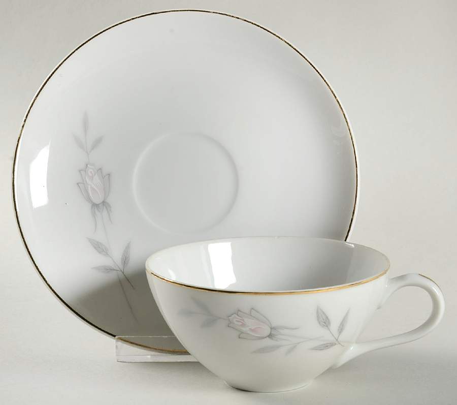 Princess (2312) Flat Cup & Saucer Set by Fine China of Japan-1