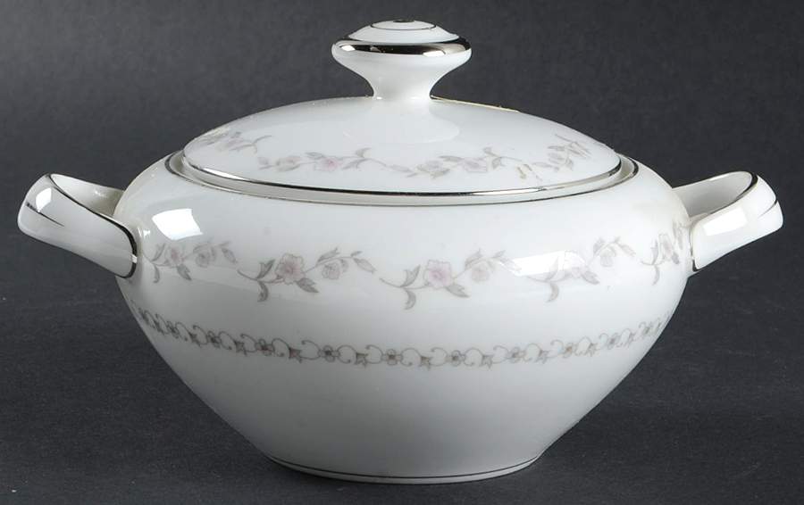 Prim Rose Sugar Bowl & Lid by Fine China of Japan-1