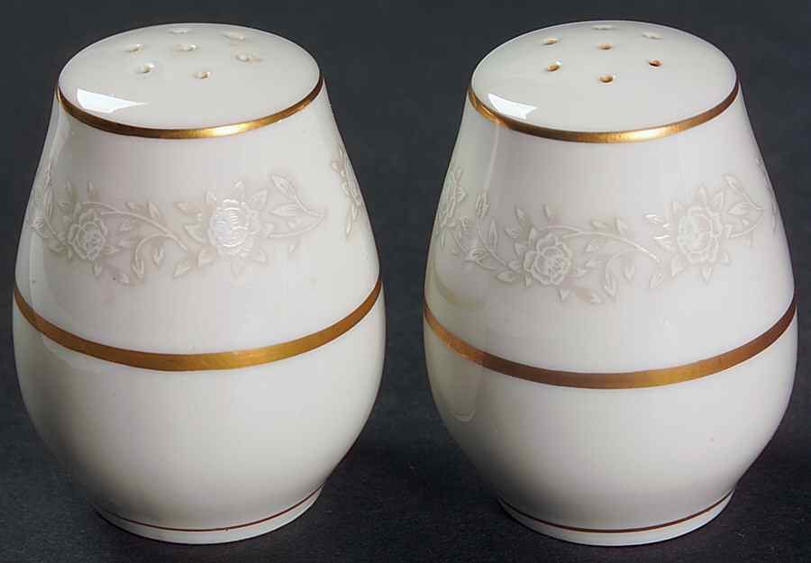 Queens Brocade Salt & Pepper Set by Fine China of Japan-1