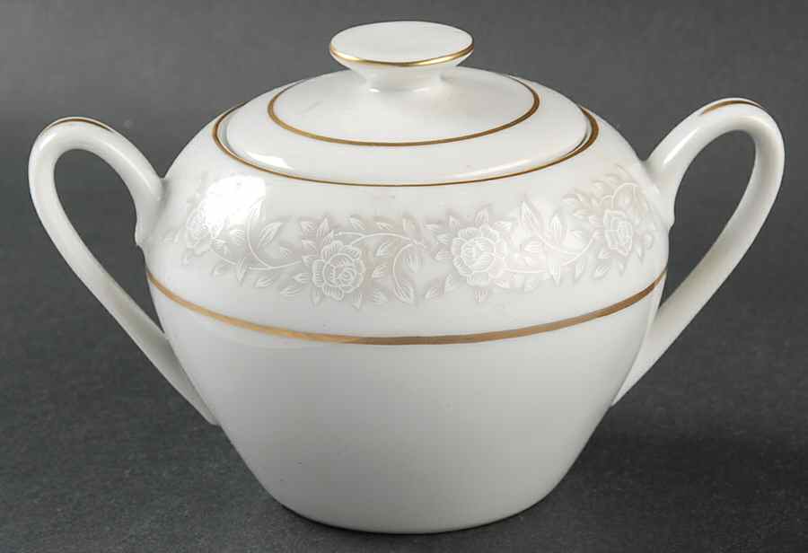 Queens Brocade Sugar Bowl & Lid by Fine China of Japan-1