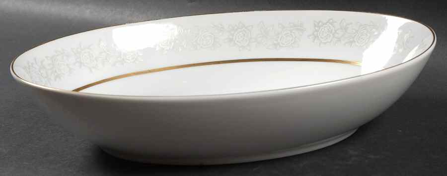 Queens Brocade 10" Oval Vegetable Bowl by Fine China of Japan-1