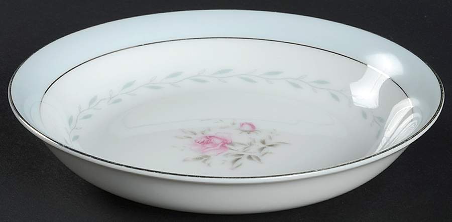 Regency (Blue Band, Platinum Trim) Fruit/Dessert (Sauce) Bowl by Fine China of Japan-1