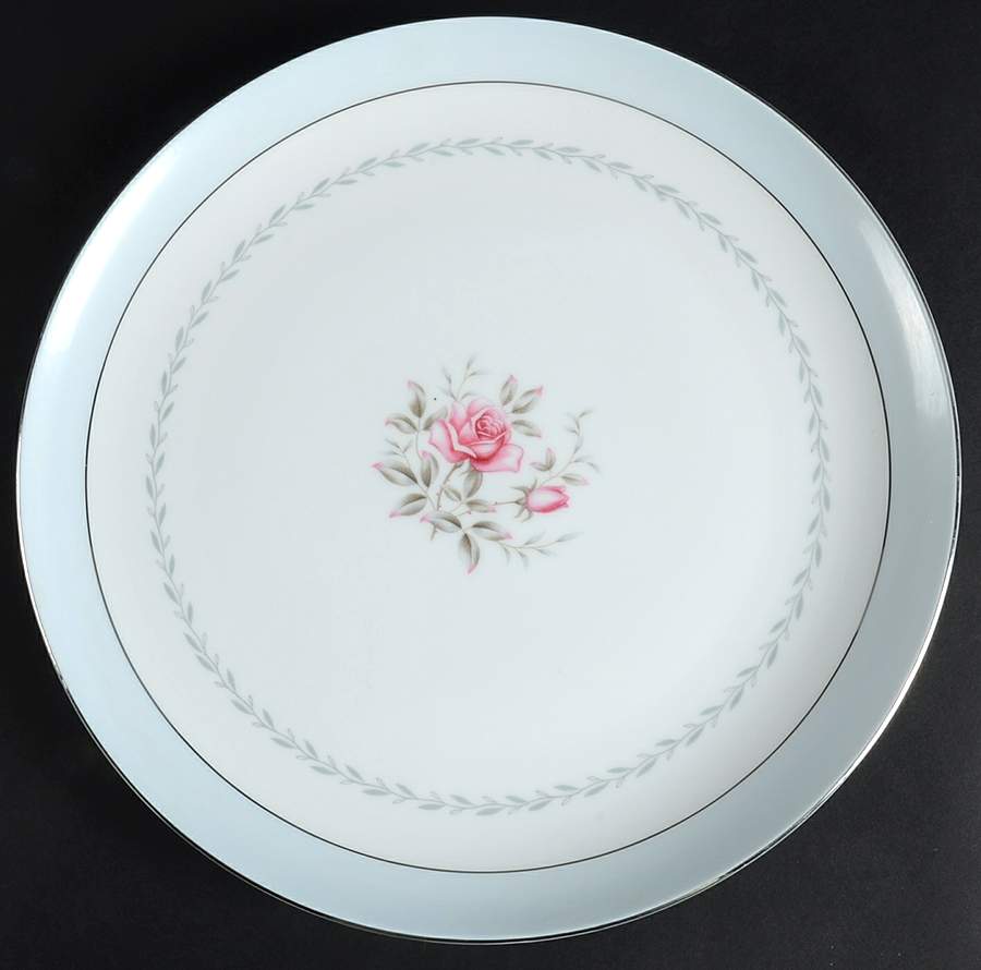 Regency (Blue Band, Platinum Trim) 12" Chop Plate (Round Platter) by Fine China of Japan-1