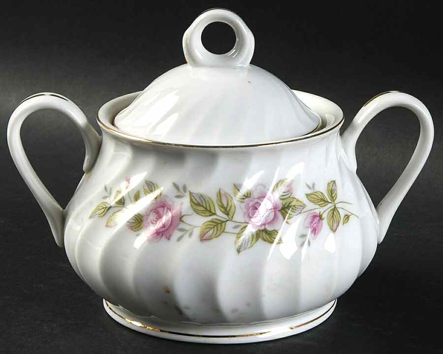 Rose Briar Sugar Bowl & Lid by Fine China of Japan-1