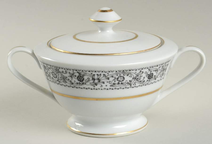 Rockford Sugar Bowl & Lid by Fine China of Japan-1