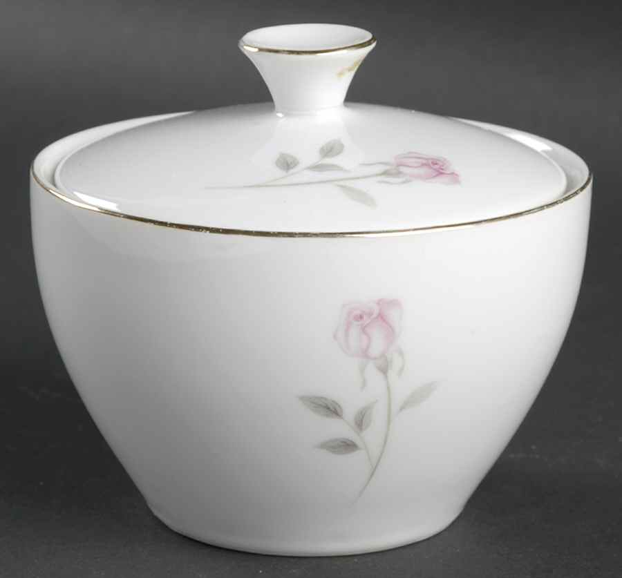 Rose Crest Sugar Bowl & Lid by Fine China of Japan-1