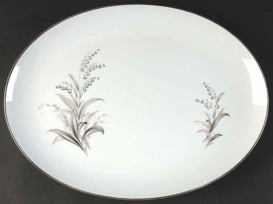 Romance 14" Oval Serving Platter by Fine China of Japan-1