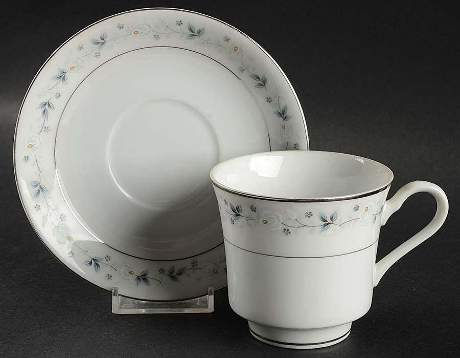 Roselle Flat Cup & Saucer Set by Fine China of Japan-1