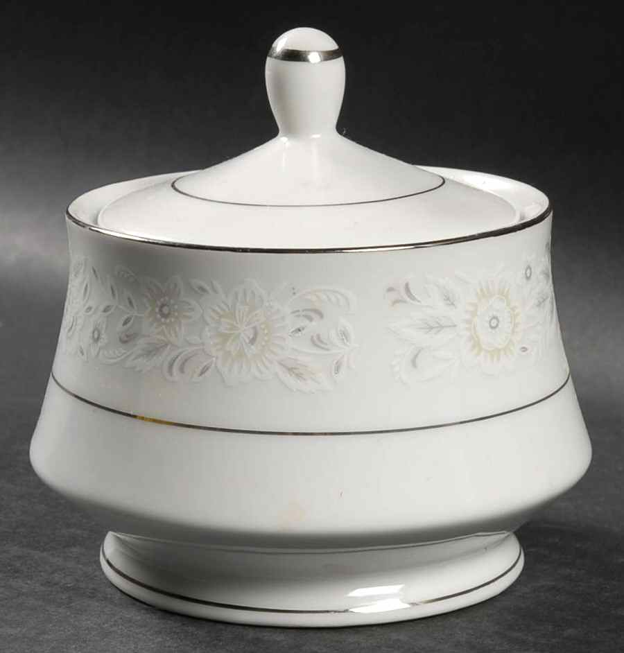 Rosanne Sugar Bowl & Lid by Fine China of Japan-1