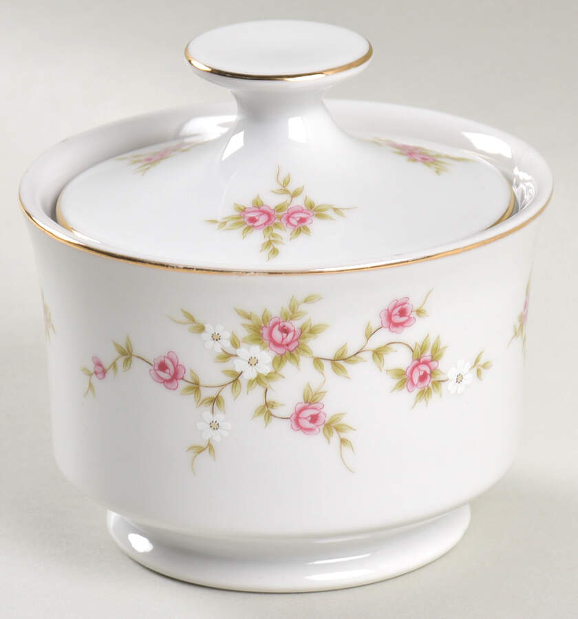 Rosette (Smooth) Sugar Bowl & Lid by Sears-1