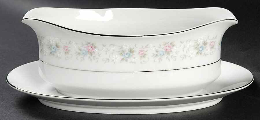Rosemary Gravy Boat with Attached Underplate by Fine China of Japan-1