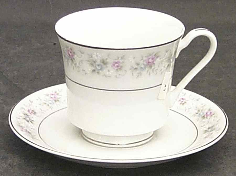 Rosemary Footed Cup & Saucer Set by Fine China of Japan-1