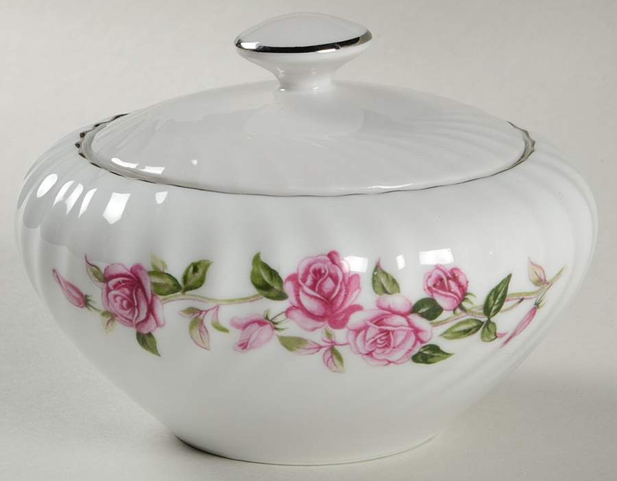 Rosewyll Sugar Bowl & Lid by Fine China of Japan-1