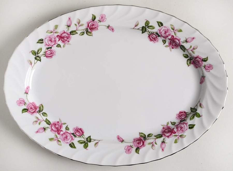 Rosewyll 12" Oval Serving Platter by Fine China of Japan-1