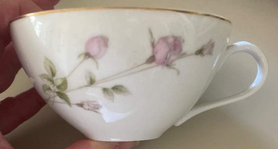 Rose Spray Flat Cup by Fine China of Japan-1