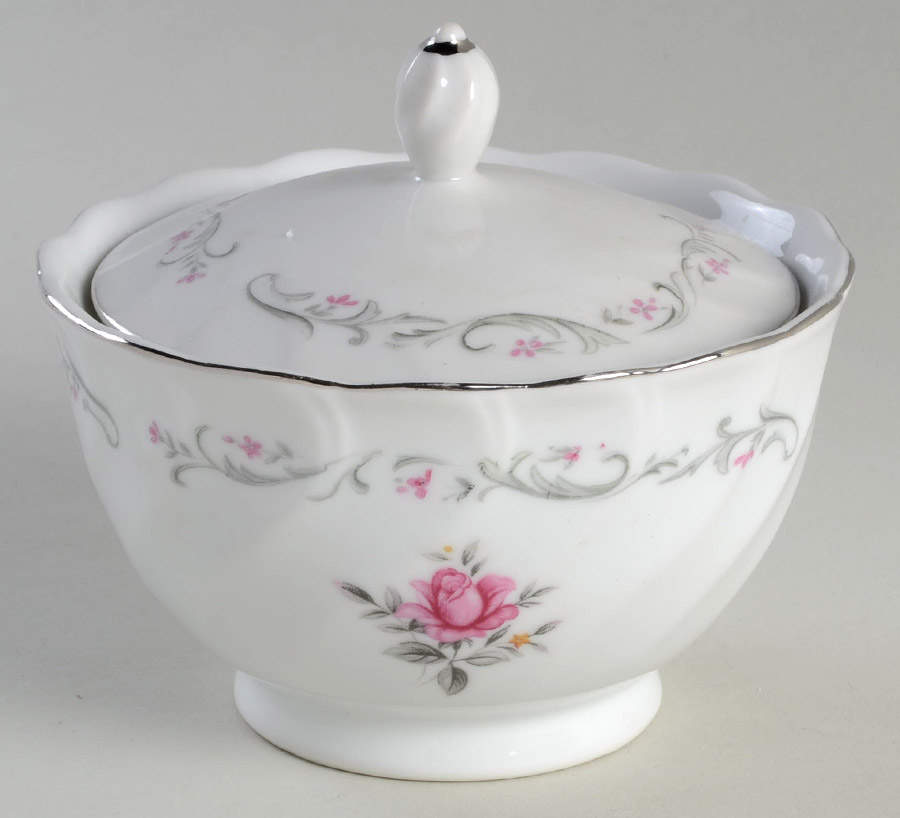 Royal Swirl Sugar Bowl & Lid by Fine China of Japan-1