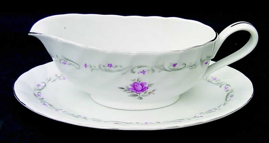 Royal Swirl Gravy Boat & Underplate/Relish by Fine China of Japan-1