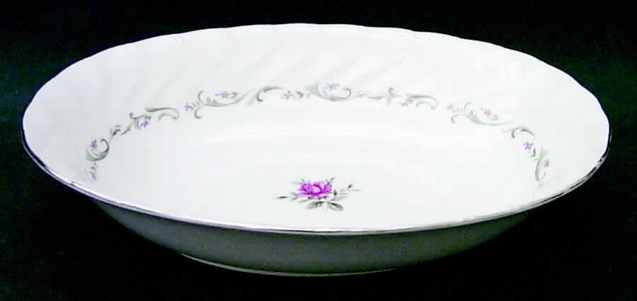 Royal Swirl 10" Oval Vegetable Bowl by Fine China of Japan-1